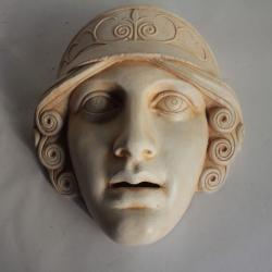 Masque mural visage femme d&eacute;esse Ath&eacute;na