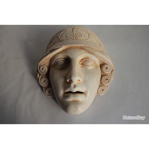 Masque mural visage femme d�esse Ath�na