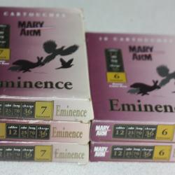 cause arr&ecirc;t chasse lot 50 cartouche EMINENCE mary ARM plomb laitonn&eacute; 30 en 7 et 20 EN 6 FEUTRE ROSE