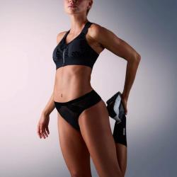 Brassi&egrave;re de Sport Femme HASTKO "BRA N&deg;92" Bonnet E Taille M Noir