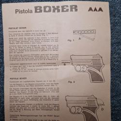 MAM - BOXER - Starter - cal6 Flobert - Pi&egrave;ce Notice d'origine