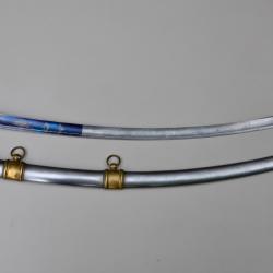 Sabre d'officier de cavalerie l&eacute;g&egrave;re garde &agrave; la chasseur bracelets larges, mle an 11, premier empire