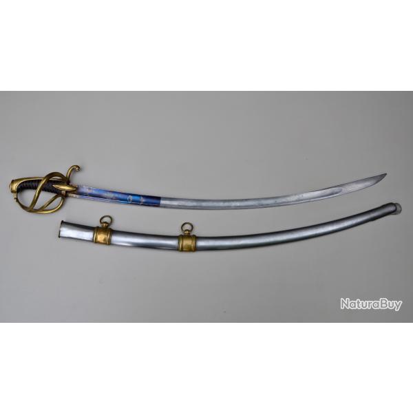 Sabre d'officier de cavalerie l�g�re garde � la chasseur bracelets larges, mle an 11, premier empire