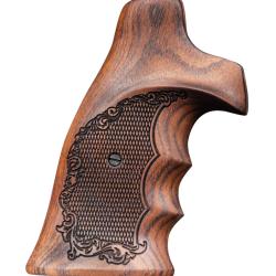 Poign&eacute;e bois ergonomique pour Revolver Smith Wesson MBT