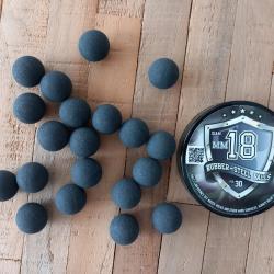 20 Rubber Steel Balls 18mm pour embout self gomme