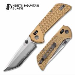 Couteau North Mountain Blade Chop Lame Tanto Acier SLD Manche Cuivre Crossbar Lock NMB2532CU