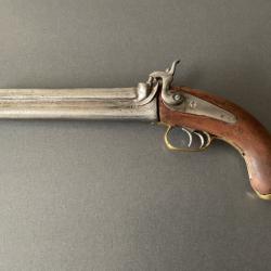 Pistolet &agrave; percussion style &eacute;tat major 1850