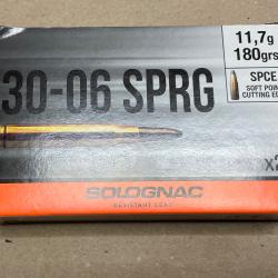 20 Munitions 30-06 Spring. Solognac - 180 gr
