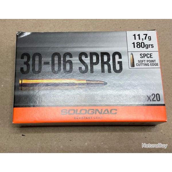 20 Munitions 30-06 Spring. Solognac - 180 gr
