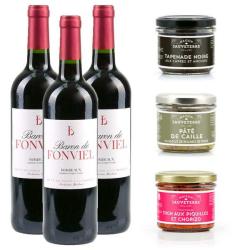 Offre sp&eacute;ciale Les essentiels - 3 vins rouges et 3 tartinables - L'offre compl&egrave;te