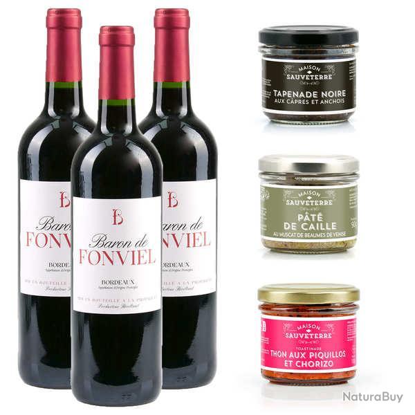 Offre sp�ciale Les essentiels - 3 vins rouges et 3 tartinables - L'offre compl�te