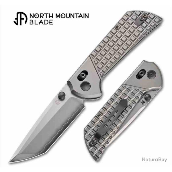 Couteau North Mountain Blade Chop Lame Tanto Acier SLD Manche Titane Crossbar Lock NMB2532TI