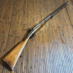 FUSIL JUXTAPOS&Eacute;S A PERCUSSION PLATINE BIEN FONCTIONNELLE
