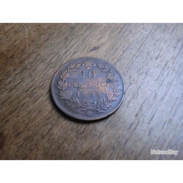 monnaie italie 10 centimisi 1894 BB