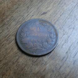 monnaie italie 10 centimisi 1862