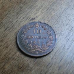 monnaie italie 10 centimisi 1893 BB