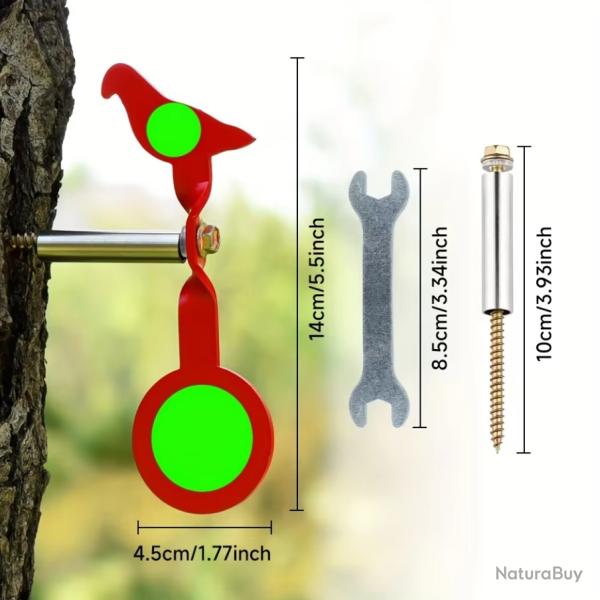 Cible rotative acier 3 mm - Mod�le oiseau - Tir de loisir Rouge