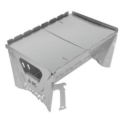 Brasero-barbecue-plancha de voyage acier Corten + plancha acier noir