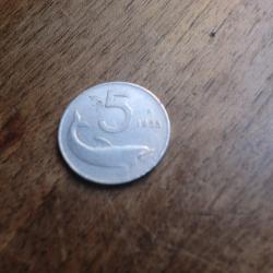 monnaie italie 5 lire 1955