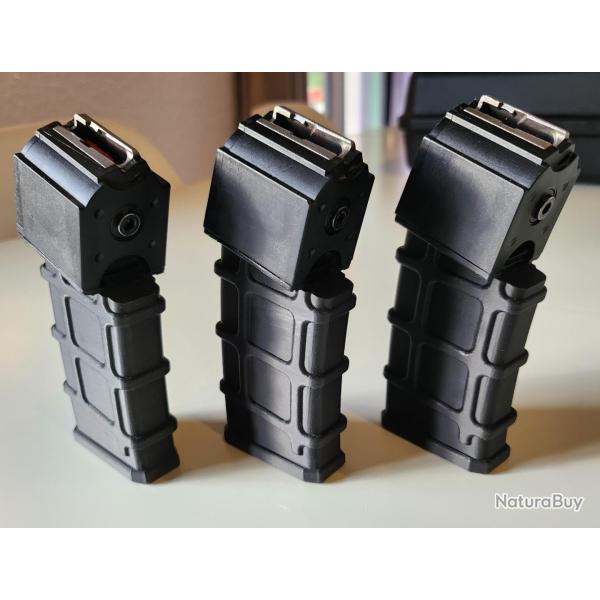 Lot de 3 chargeurs 10 coups pour carabine RUGER Precision Rimfire 22 LR avec talons imprim�s 3d