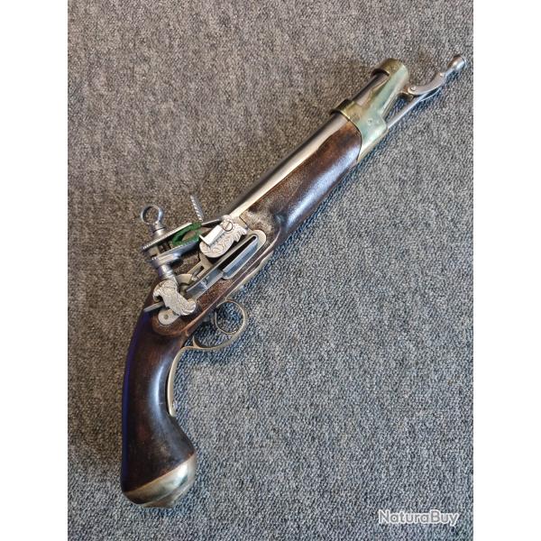 Gros pistolet silex et � platine � la miquelet marquages R' Cuerpo del Guard' de la Persona de Rey