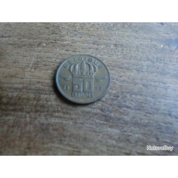 monnaie belgique 50 centimes  1970