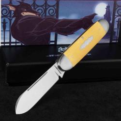 Couteau Jack Wolf Knives Equal End Jack Lame Spear Point Acier 14C28N Manche Ivory Micarta J