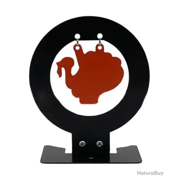 Cible m�tallique � rabat Mod�le Dindon Entra�nement loisir int�rieur ext�rieur