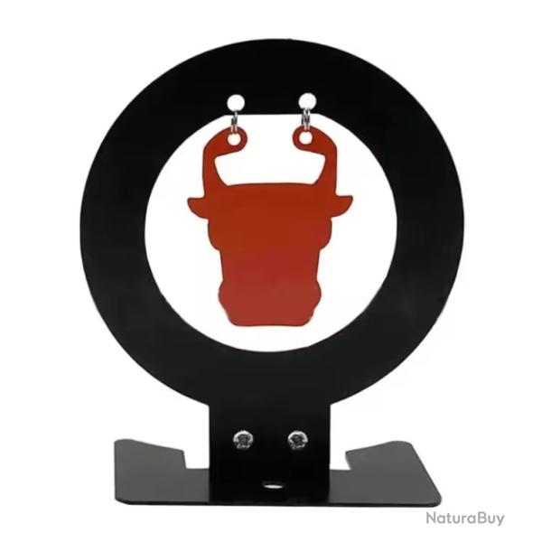 Cible m�tallique � rabat Mod�le T�te de taureau Entra�nement loisir int�rieur ext�rieur