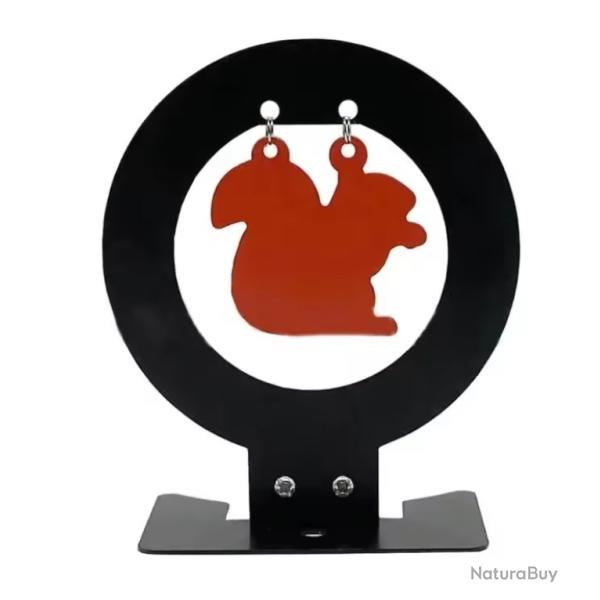 Cible m�tallique � rabat Mod�le Ecureuil Entra�nement loisir int�rieur ext�rieur