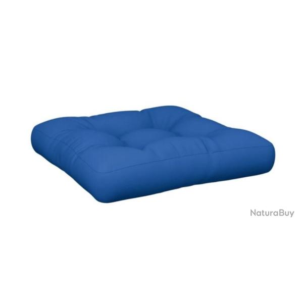 Coussin palette tissu polyester bleu royal 61,5x60x10 cm imperm�able confortable