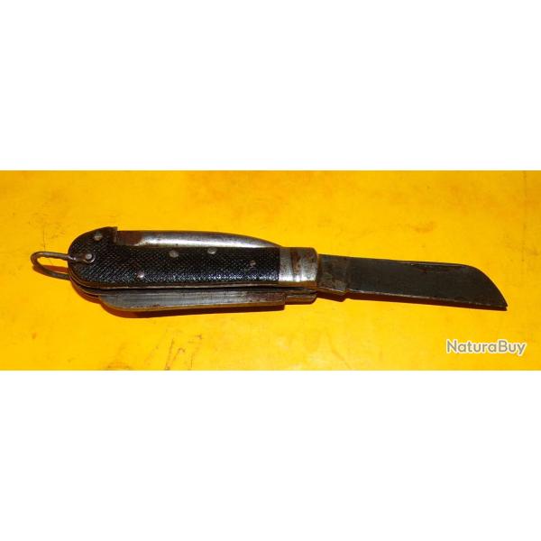 ARMEE ITALIENNE WWII COUTEAU PLIANT DE POCHE , LES RESSORTS SONT FAIBLES , FABRICATION ITALIENNE,� E