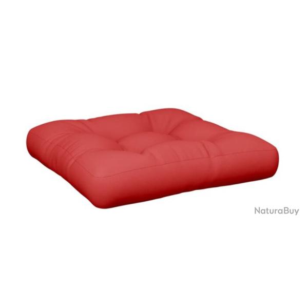Coussin palette tissu polyester rouge 61,5x60x10 cm imperm�able confortable