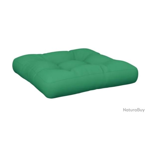 Coussin palette tissu polyester vert 61,5x60x10 cm imperm�able confortable