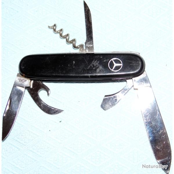COUTEAU PLIANT MERCEDES 6 FONCTIONS manche noir 9 cm LAMES en INOX fabriqu� � SOLINGEN Allemagne BE