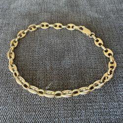 Bracelet or 18 carats - grains de caf&eacute; - 20 cm