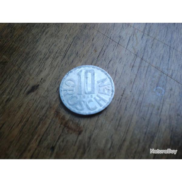 monnaie autriche  10 groschen vienna alu  1955