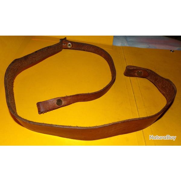 SANGLE EN CUIR POUR MATERIEL D'EPAULE , LONGUEUR TOTALE 100 CM , LARGEUR LARGE 30 MM ET PLUS FINE 15