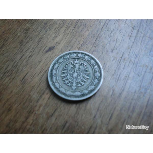 monnaie allemagne 20 pfenning wilhelm  1888