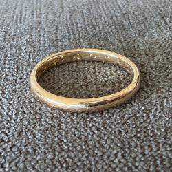 Anneau or jaune 18 carats - taille 58 - bague - belle alliance