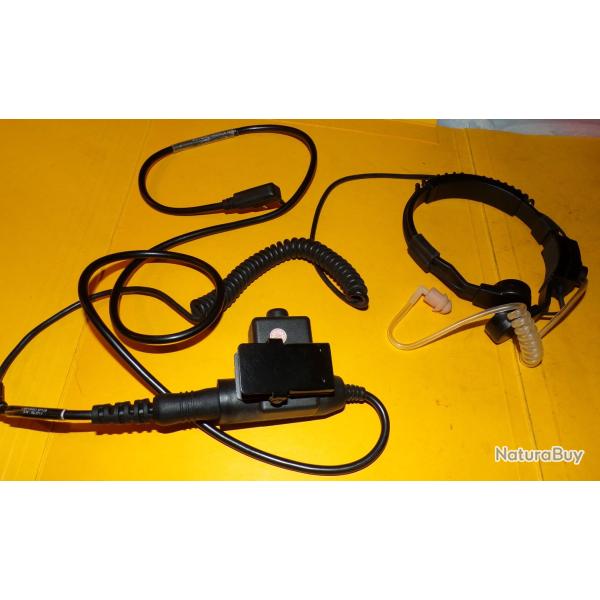 RADIO : LOT POUR BRANCHEMENT RADIO AVEC INTERRUPTEUR ET MICRO DE COU ET  OREILLETTE POUR RADIO , POU