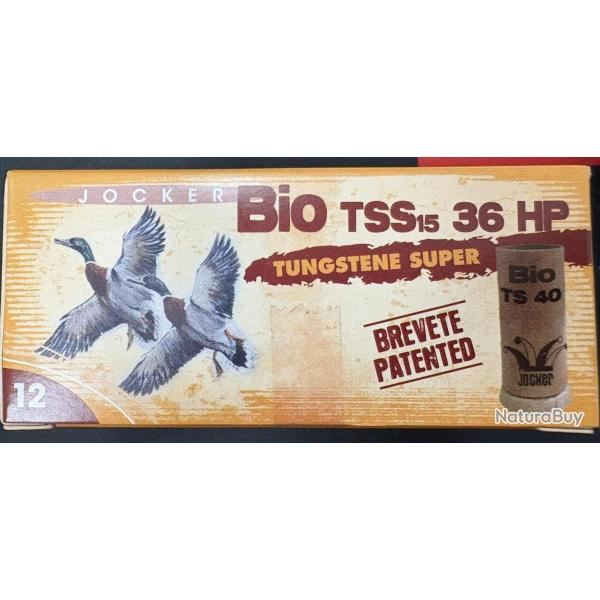 Cartouches JOCKER BIO TSS 36g BJ calibre 12/76 TUNGSTENE D15 n�9 x10