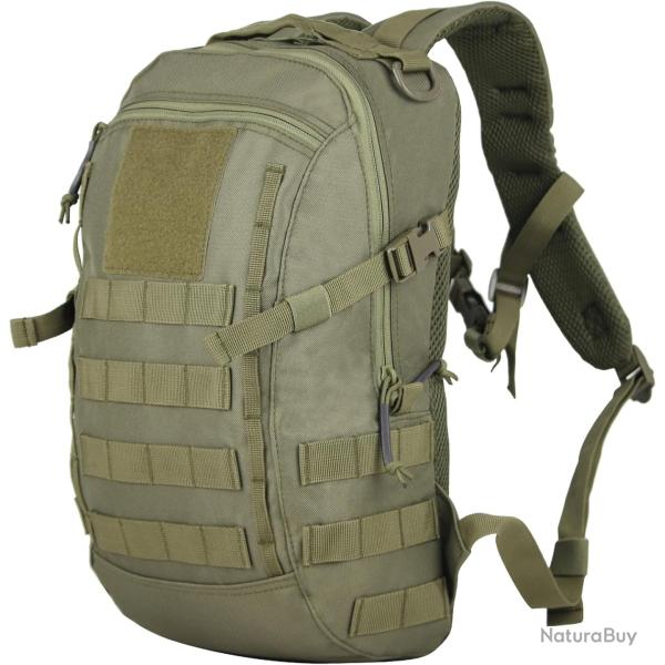 Sac � Dos Tactique 12L Etanche pour Camping Randonn�e Chasse P�che Nylon syst�me Molle robuste Vert