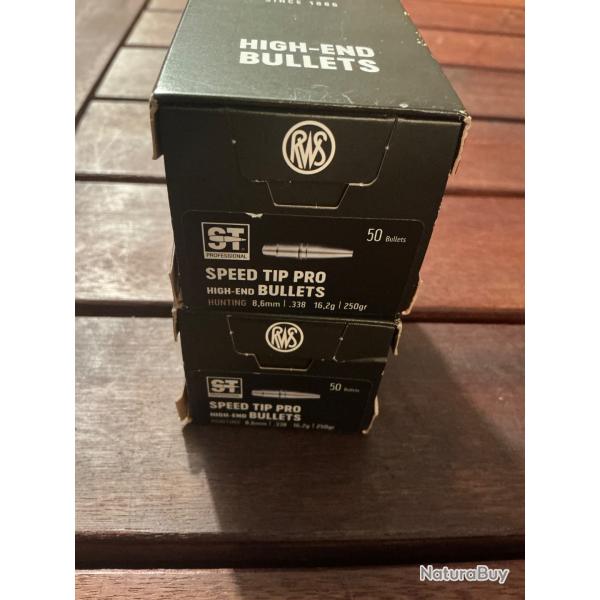 Ogives RWS 338 Speed Tip pro