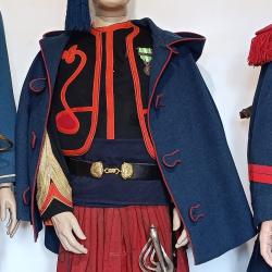 Tr&egrave;s rare Collet de Zouave Gris De Fer Bleut&eacute; 1882.