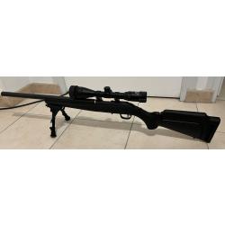 RUGER .22LR CARBON SILENCE BIPIED LUNETTE