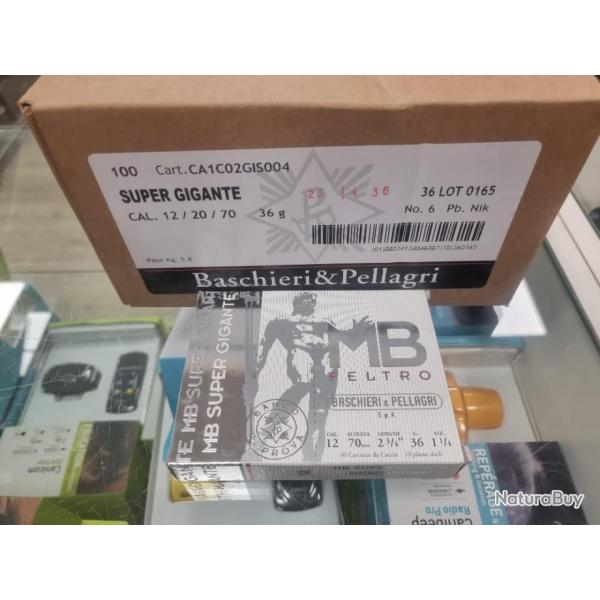 50 Cartouches Baschieri Pellagri super Gigante en 6 bte de 10