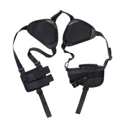 Holster d'&eacute;paule universel pour arme de poing et chargeur