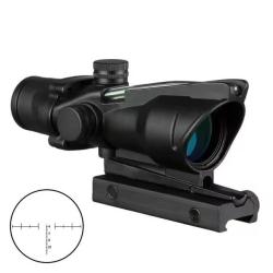 Viseur point rouge Red Dot ACOG 4x32 avec r&eacute;ticule chevron en Fibre optique vert