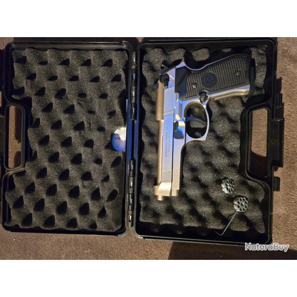 BERETTA 92 NICKEL MAT - PLOMB 4.5 MM - CO2